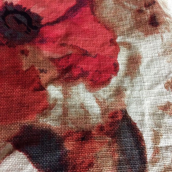 Watercolor Floral Print Pencil Skirt Coral - Picture 5 of 6